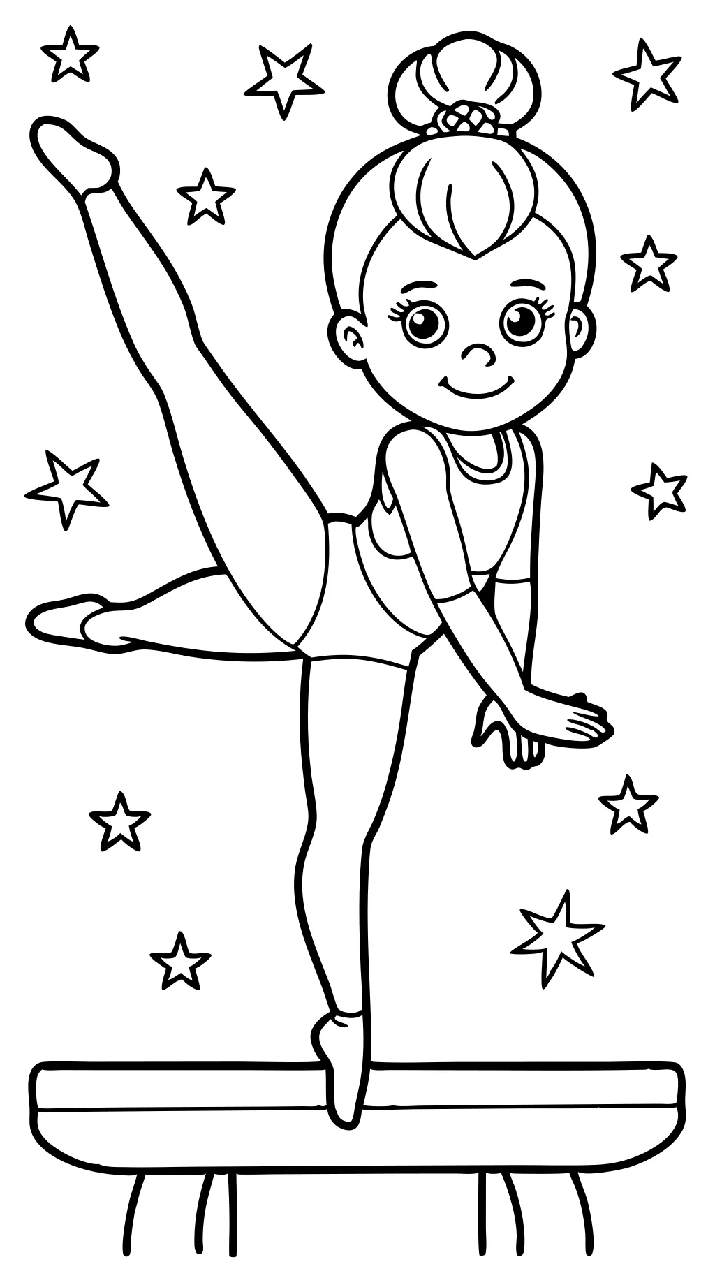 coloriages de gymnastique